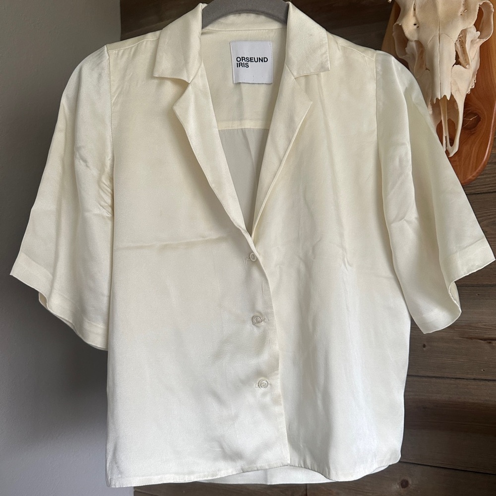 Oresund Iris Cream Short Sleeve Shirt